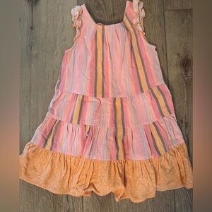 Matilda Jane Pink and Orange Striped Kids Dress
